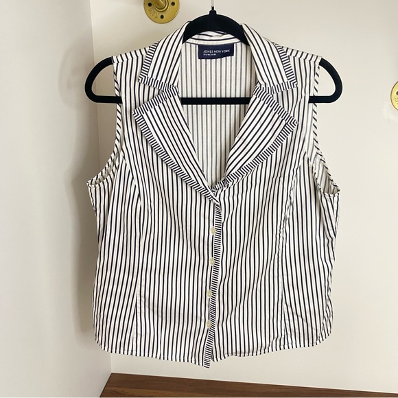 JONES NEW YORK - Sleeveless striped shirt - size XL - Picture 9 of 10